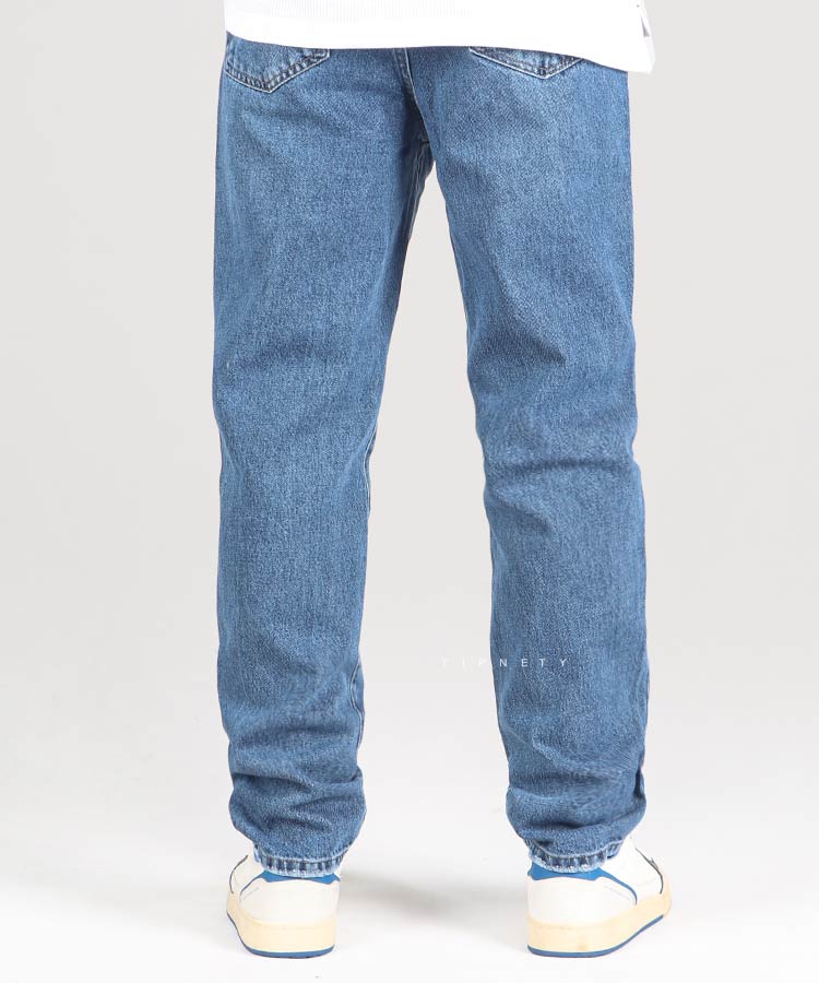                   آبی تیره مشکی شلوار جین مام فیت 0779  - تصویر 6