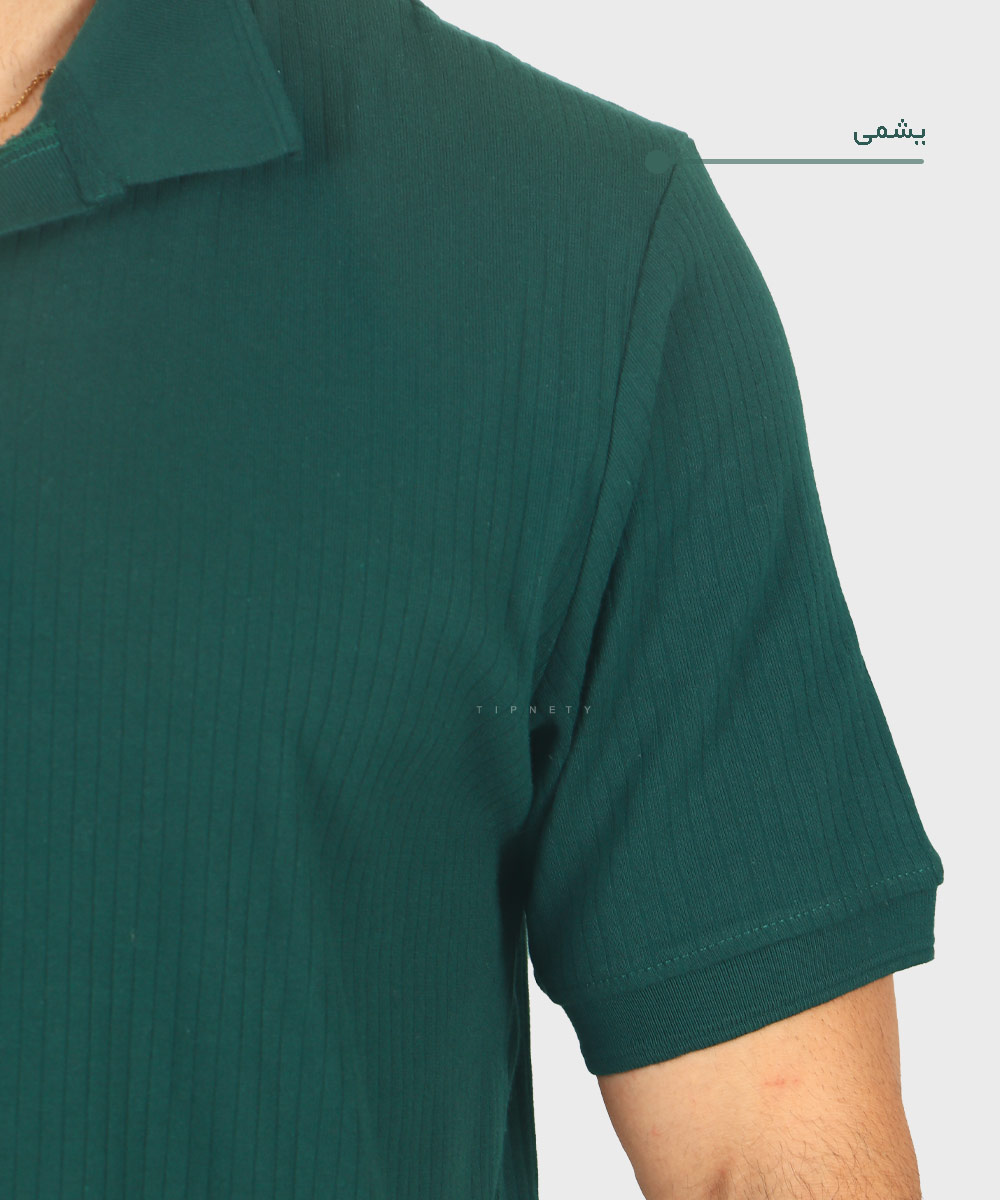                                     سورمه ای صدری آجری آبی روشن مشکی خاکی یشمی کرم تیشرت یقه دار 1756  - تصویر 12