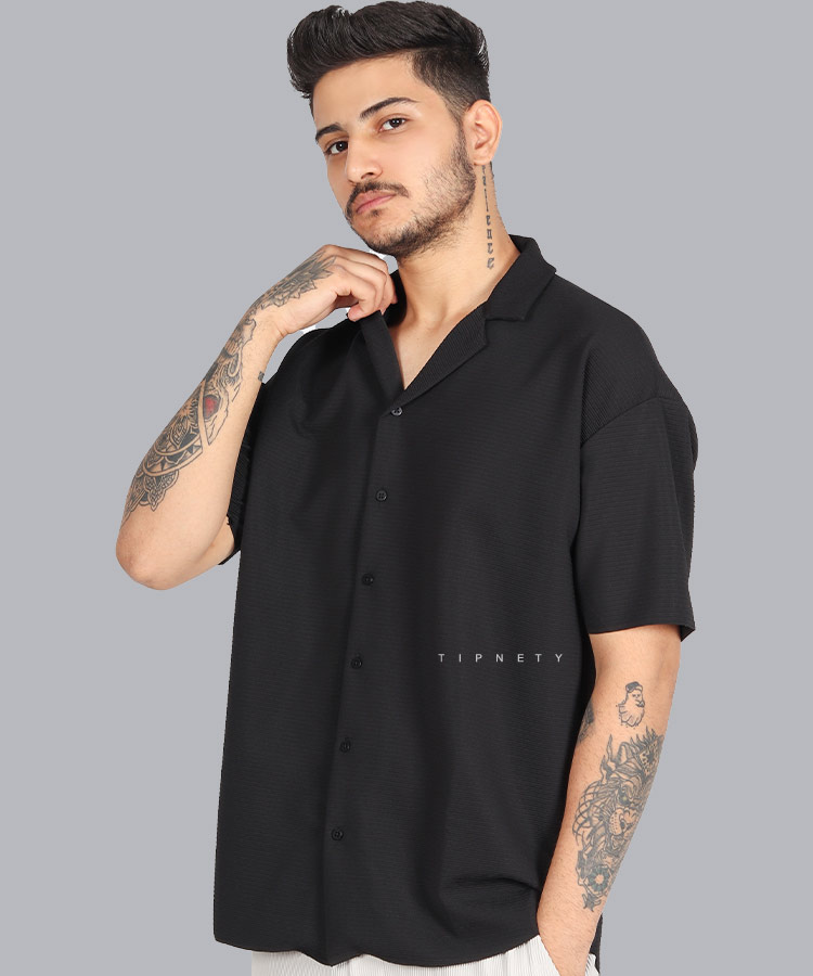                                                                   سفید مشکی پیراهن یقه انگلیسی 2059  - تصویر 3