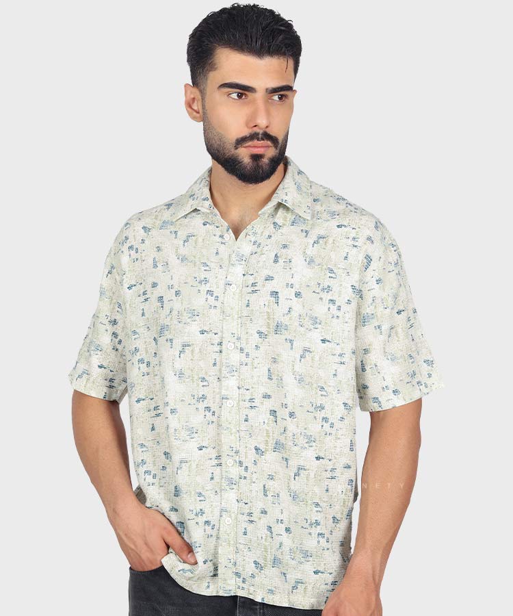 پیراهن لش کنفی مردانه طرحدار 2661