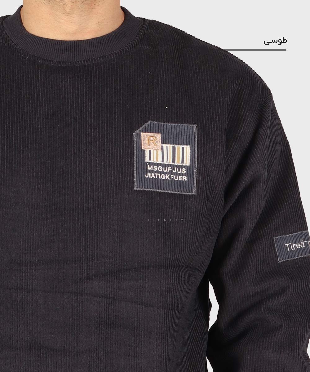                                         خاکی طوسی مشکی پاییزه پلیور 9803  - تصویر 6