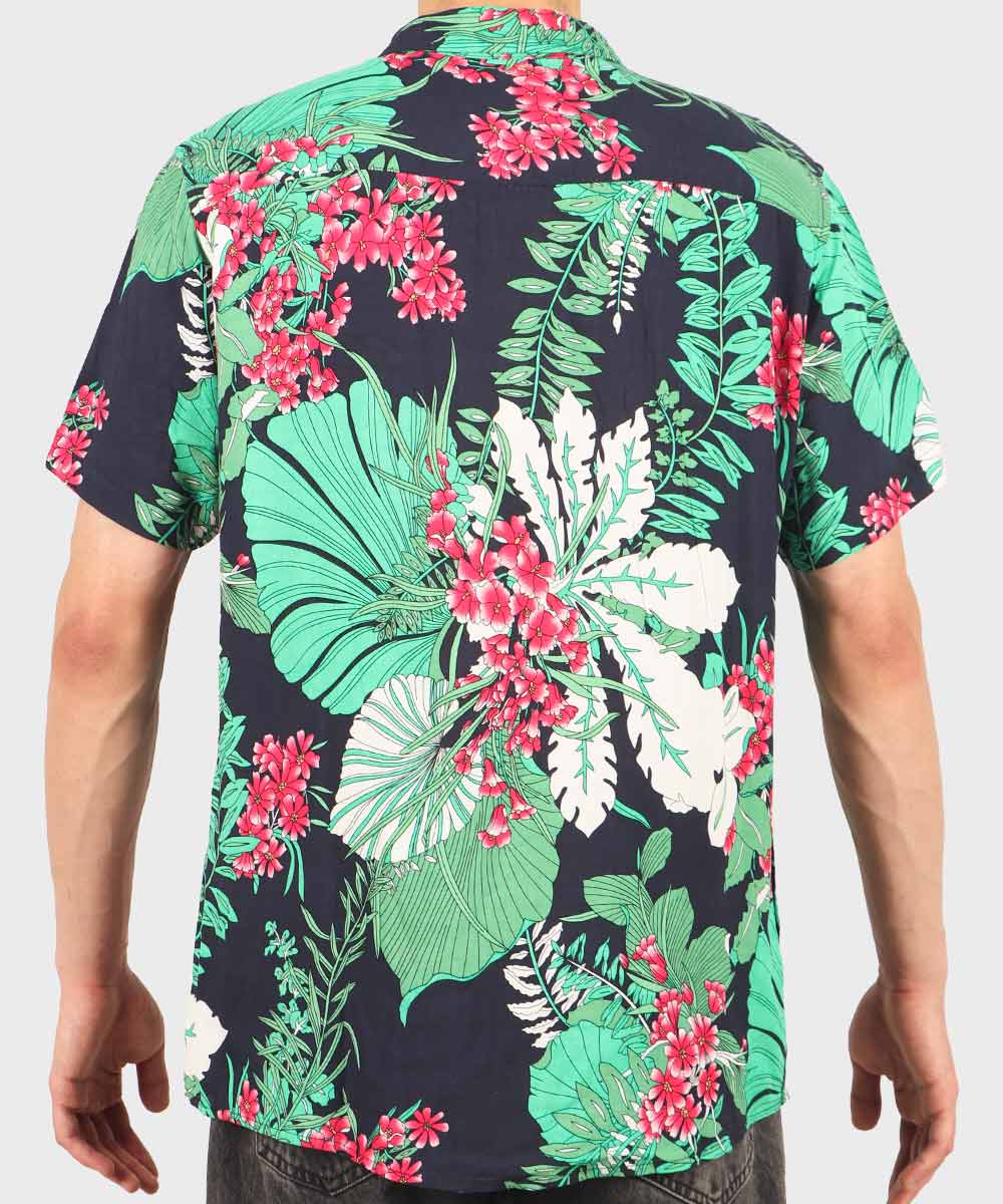 پیراهن مردانه هاوایی آستین کوتاه کد 2040