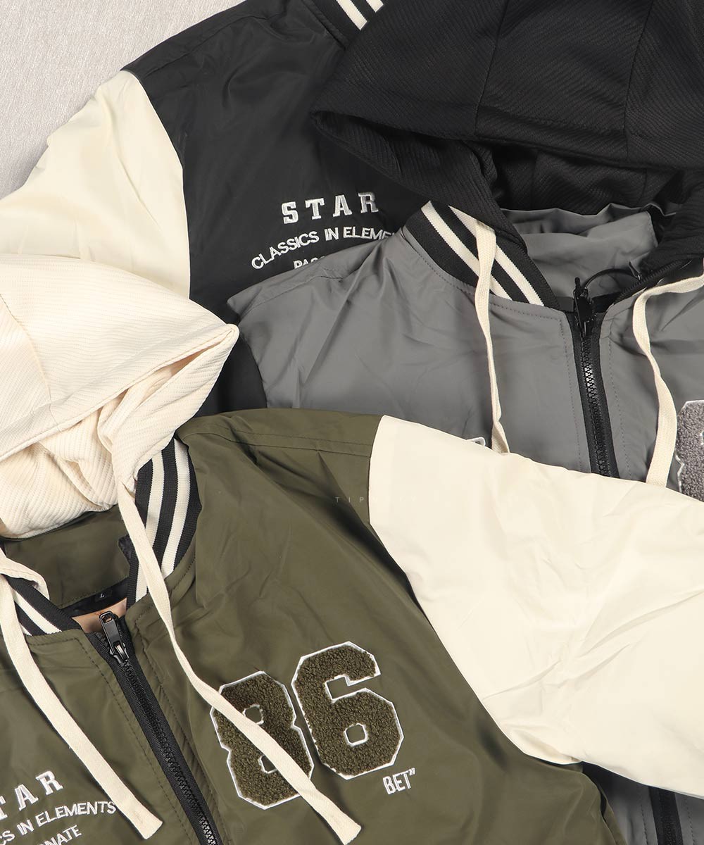 بامبر جکت مردانه طرحدار و ضد آب 7036