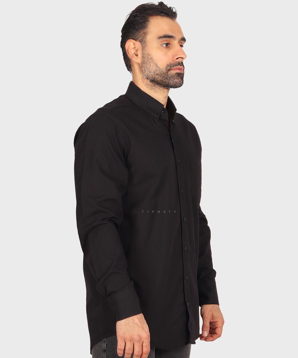 قهوه ای ذغالی سورمه ای لجنی مشکی سبز سفید آبی روشن پیراهن آستین بلند کلاسیک 3990  - تصویر 16