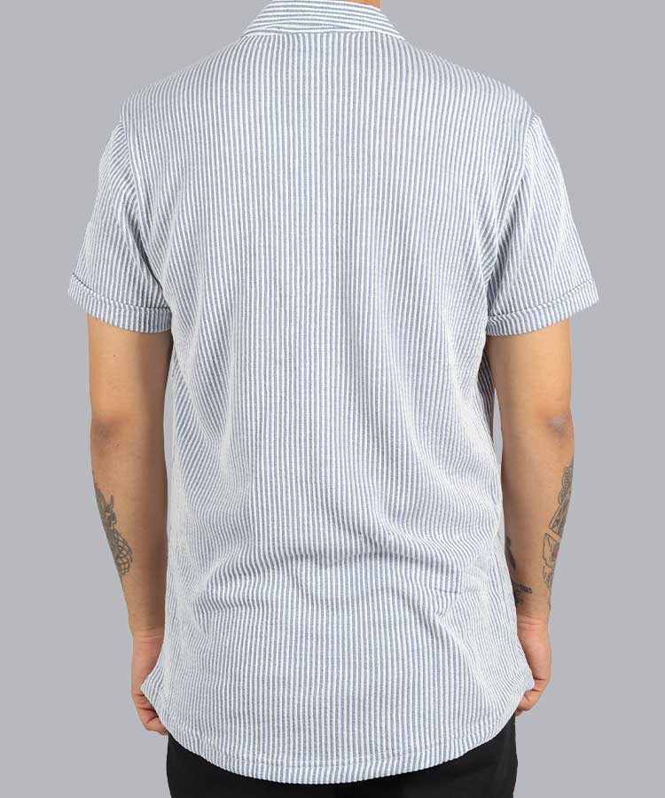                                                                                                                                                         سورمه ای کرم طوسی مشکی پیراهن یقه انگلیسی 1679  - تصویر 12