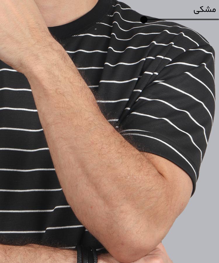                                                                         طوسی مشکی سفید تیشرت لش 1278  - تصویر 4