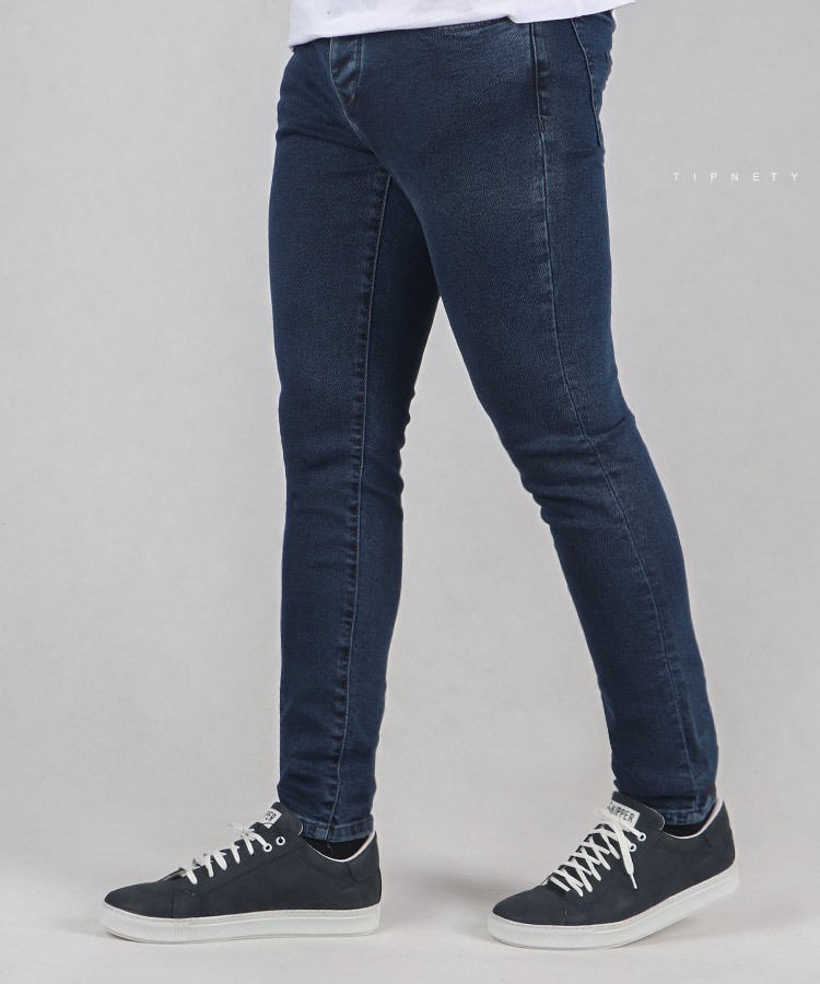 شلوار جین اسکینی مردانه آبی 3596