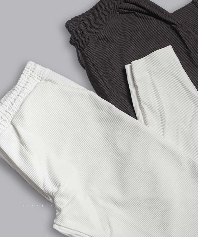                                                             نوک مدادی سفید شلوار پارچه ای لینن 1067  - تصویر 4