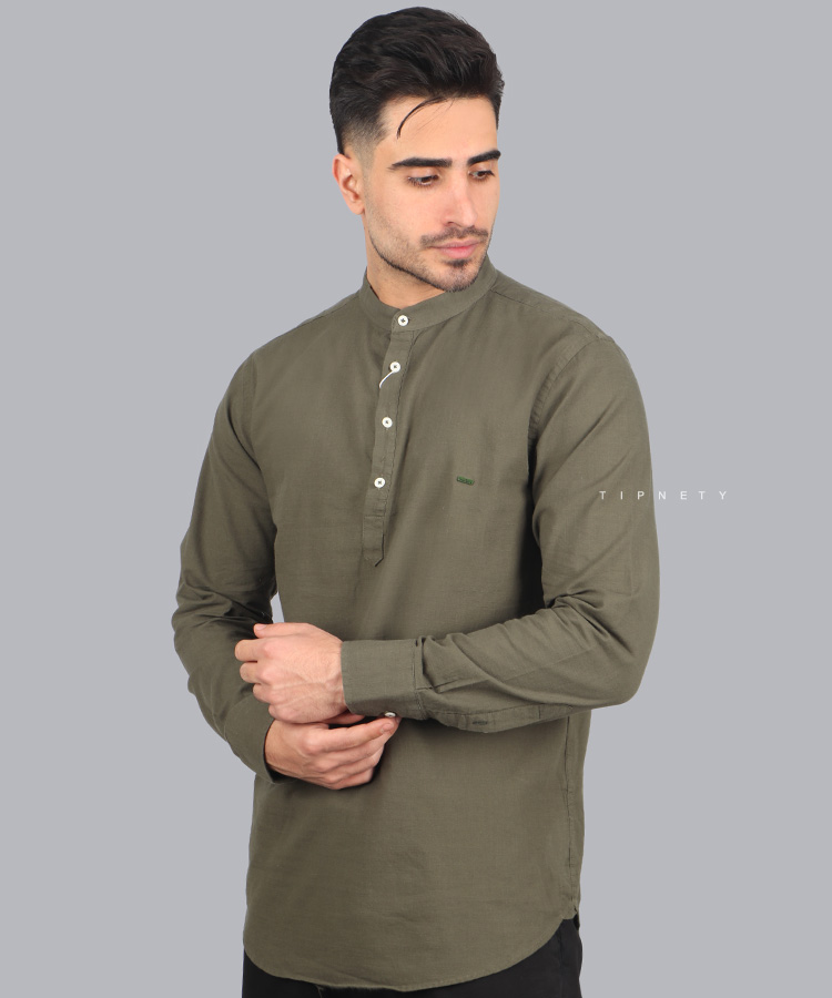 پیراهن مردانه آستین بلند یقه دیپلمات 5118