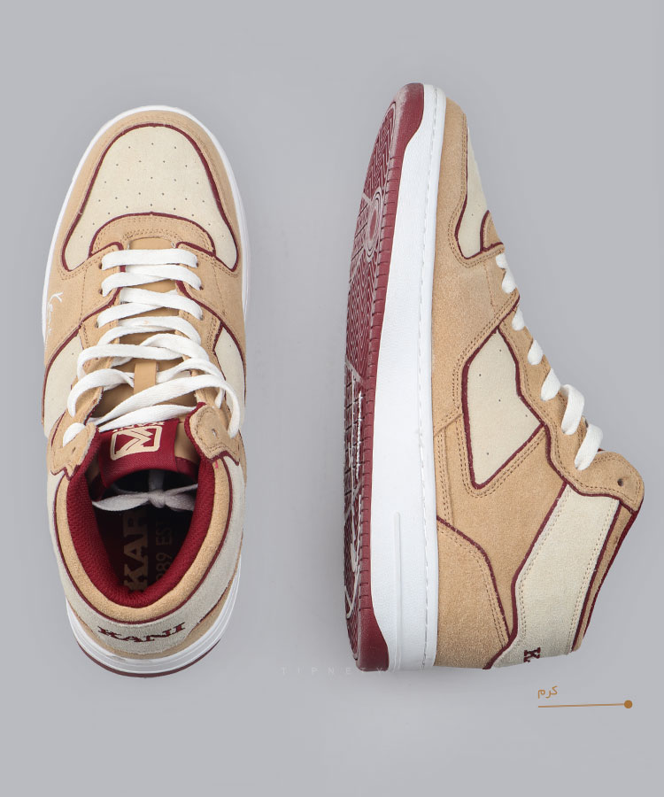                                                                               آجری کرم کفش روزمره (کتانی) 8100  - تصویر 4