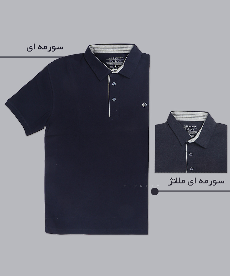   ملانژ       ملانژ       ملانژ       ملانژ       ملانژ سورمه ای تیشرت سایز بزرگ 6205  - تصویر 3