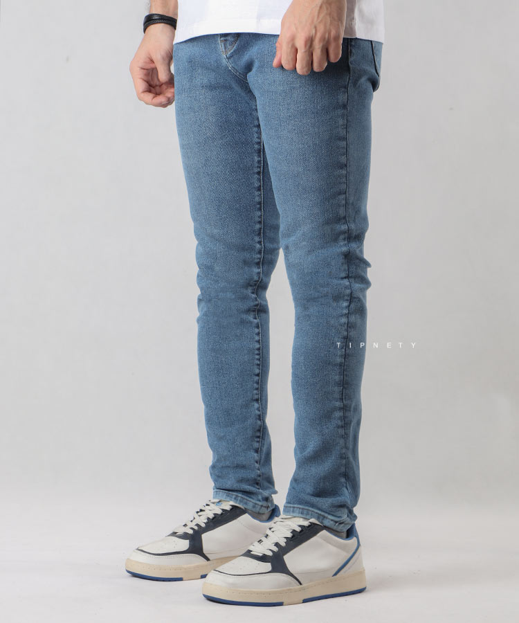 شلوار جین اسکینی مردانه آبی 3711