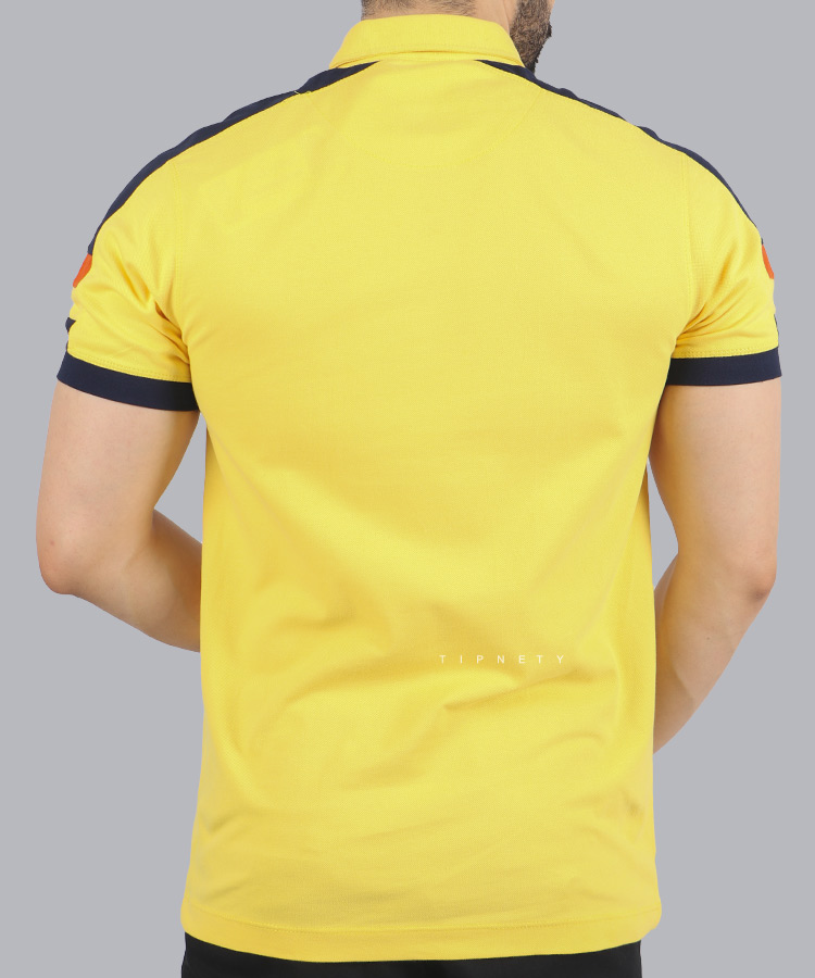                                                             زرد صورتی   تیشرت یقه دار 5361  - تصویر 6