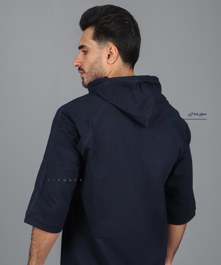                                                                                                               ملانژ سورمه ای طوسی تیره مشکی پاییزه هودی 1890  - تصویر 9