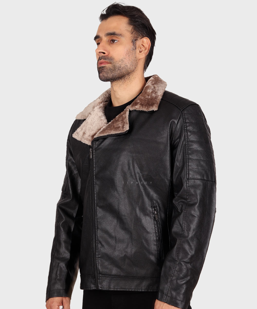         مشکی زمستانه کت چرم 2266  - تصویر 5