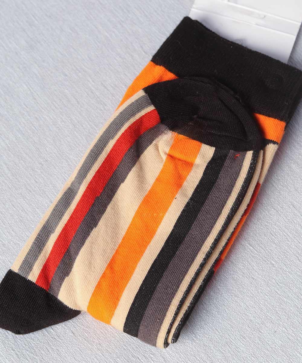 نارنجی جوراب ساق بلند 1036  - تصویر 3