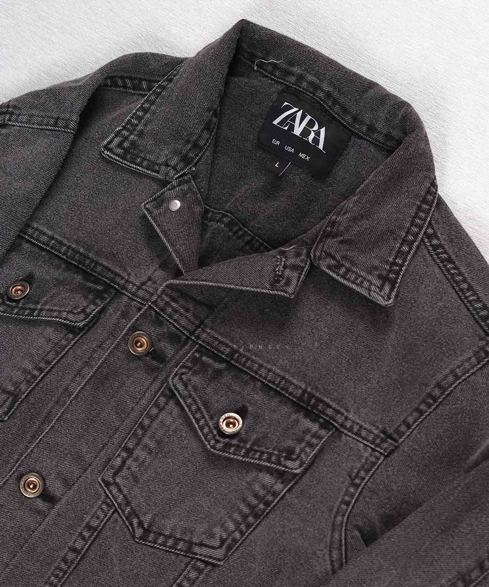 کت جین طوسی تیره ساده 0262