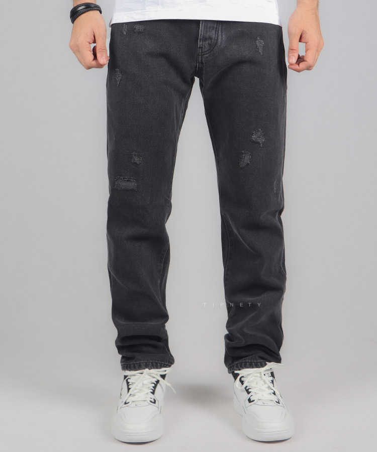                                         ذغالی شلوار جین مام فیت 0132  - تصویر 6