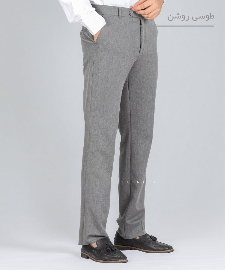                                                                       طوسی روشن طوسی تیره سورمه ای مشکی شلوار پارچه ای راسته 0120  - تصویر 8