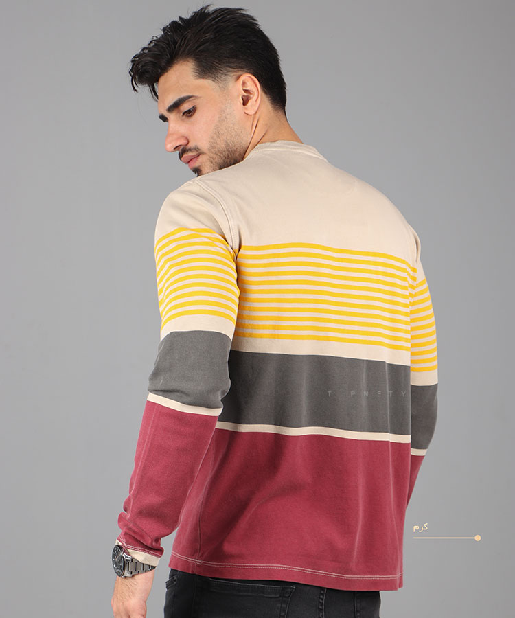                                                                                                                                             سفید کرم آبی سبز پاییزه تیشرت 0903  - تصویر 7