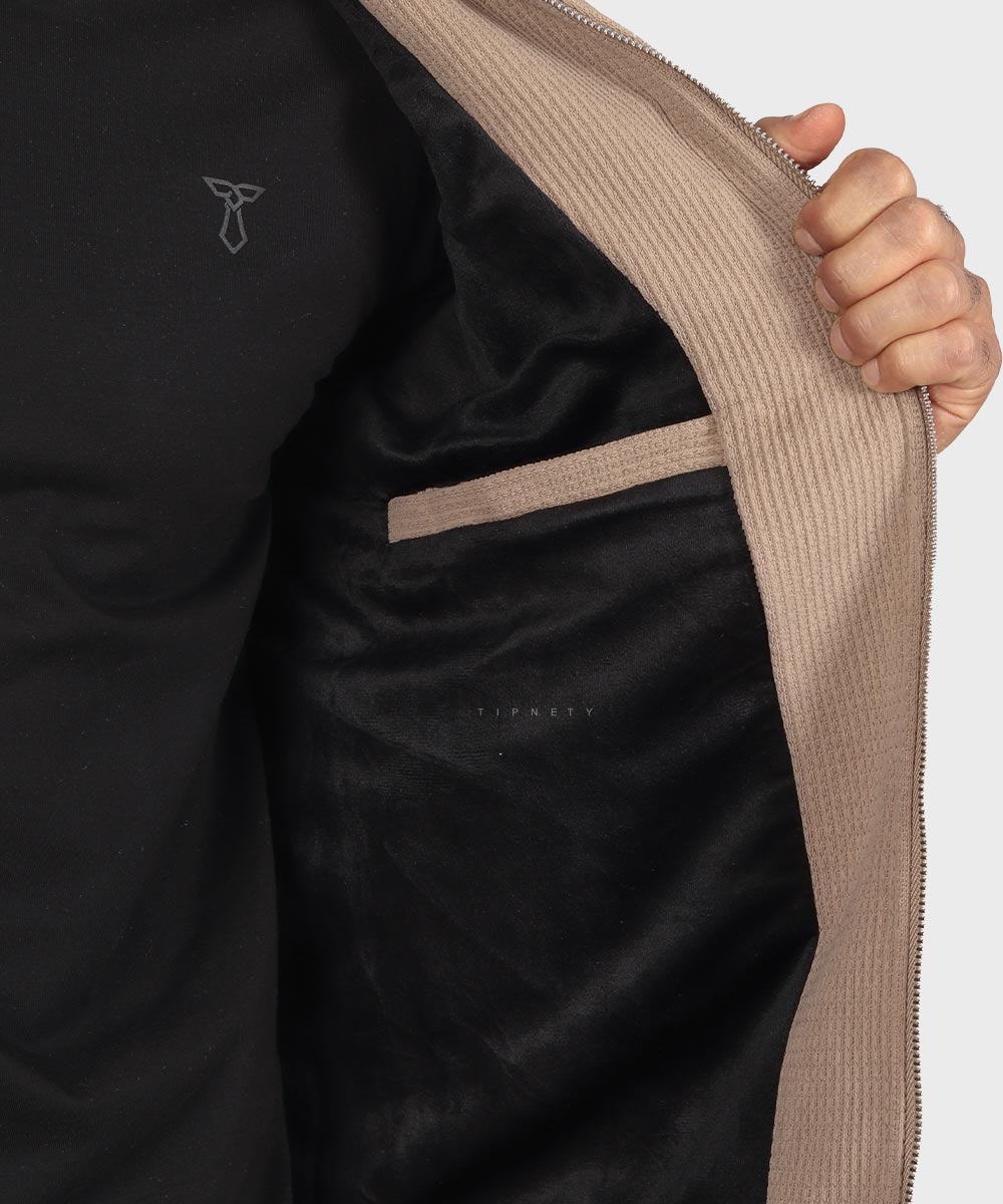                         خاکی صدری مشکی زمستانه کت کتان 2602  - تصویر 9