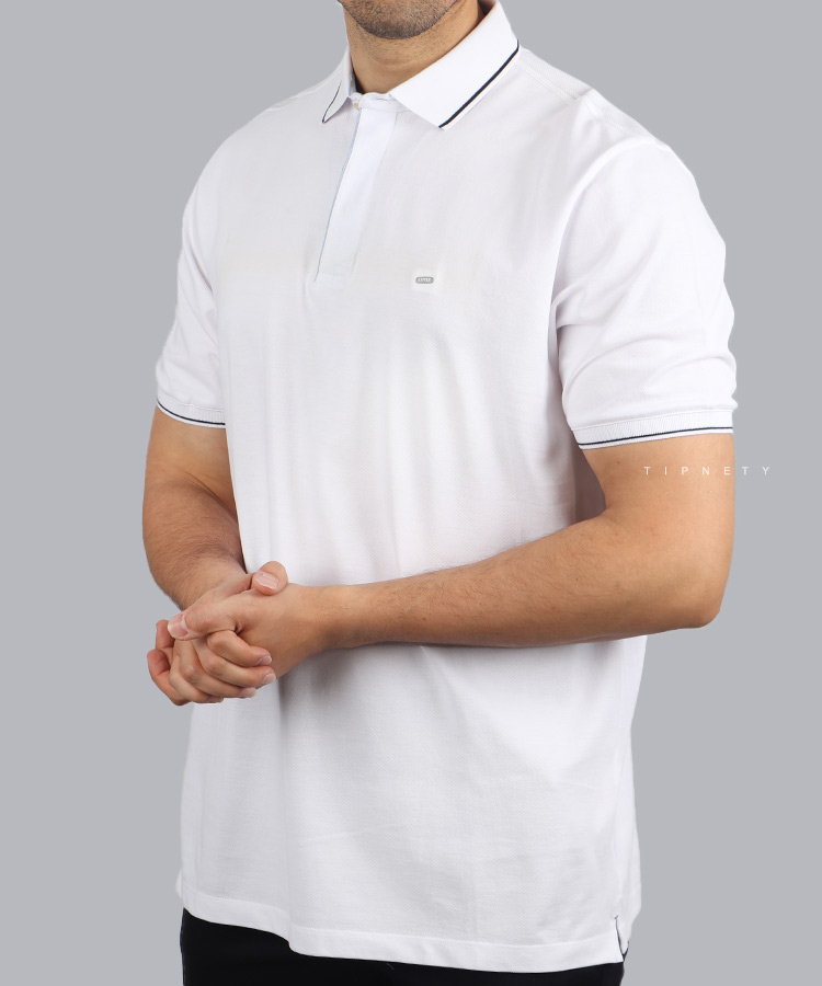 تیشرت یقه دار ساده مردانه 2039