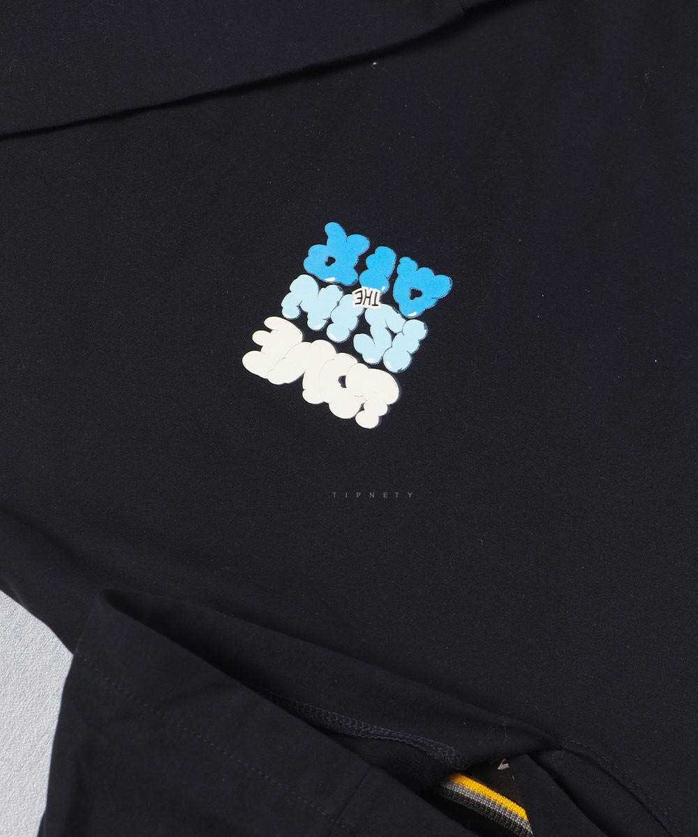 هودی سورمه ای طرحدار فری سایز 1457