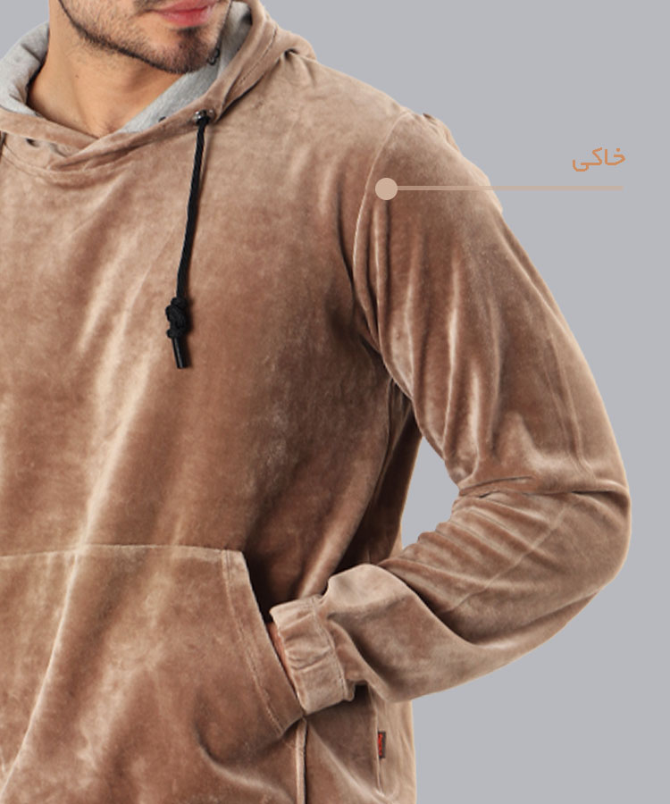                                                                                                                                                                                                                                                                 طوسی روشن زیتونی یشمی بنفش شتری خاکی آبی پاییزه هودی 5112  - تصویر 7