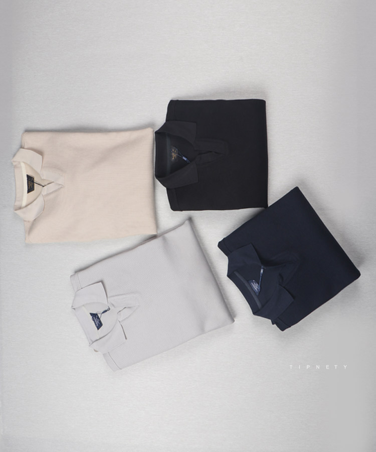 تیشرت آستین بلند مردانه یقه شکاری 0584