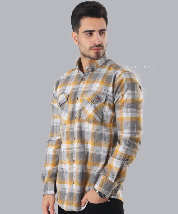 پیراهن مردانه پشمی مدل چهارخانه 0498