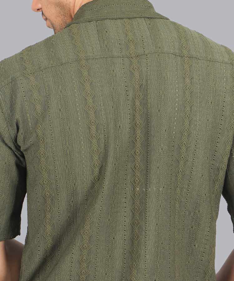                                                                                                                                                 شتری مشکی سبز شیری طوسی پیراهن یقه انگلیسی 0332  - تصویر 10