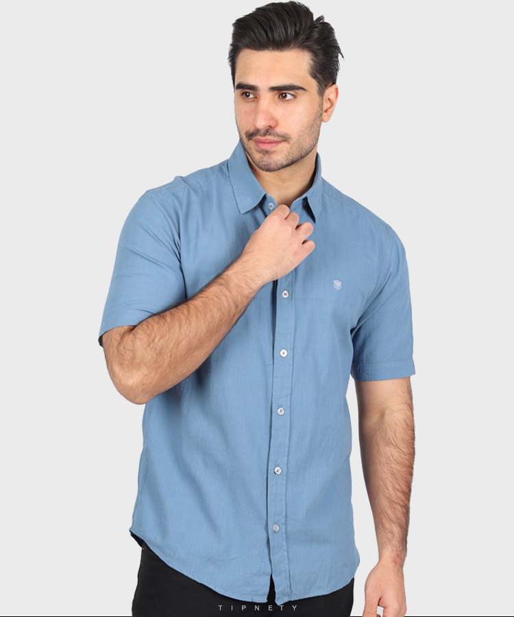 پیراهن مردانه لینن و آستین کوتاه 0876