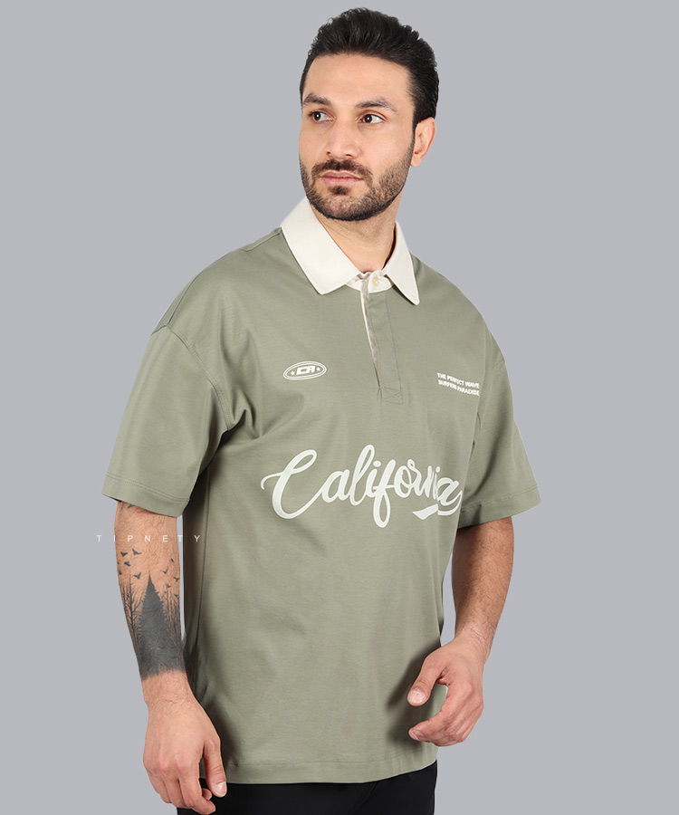 تیشرت یقه دار مردانه لش و طرح دار 1440