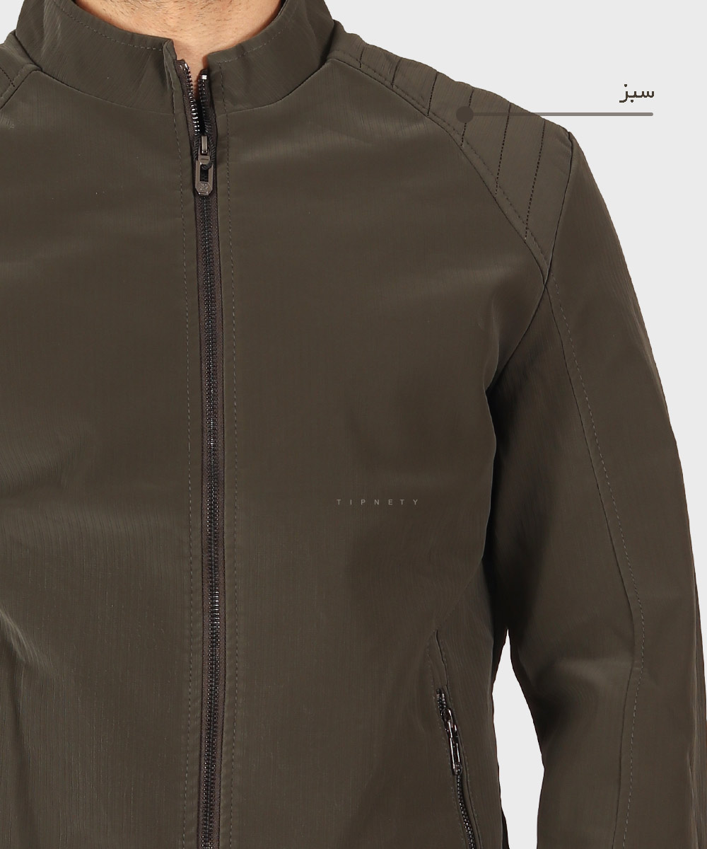                 سبز کرم مشکی زمستانه کت چرم 6015  - تصویر 7