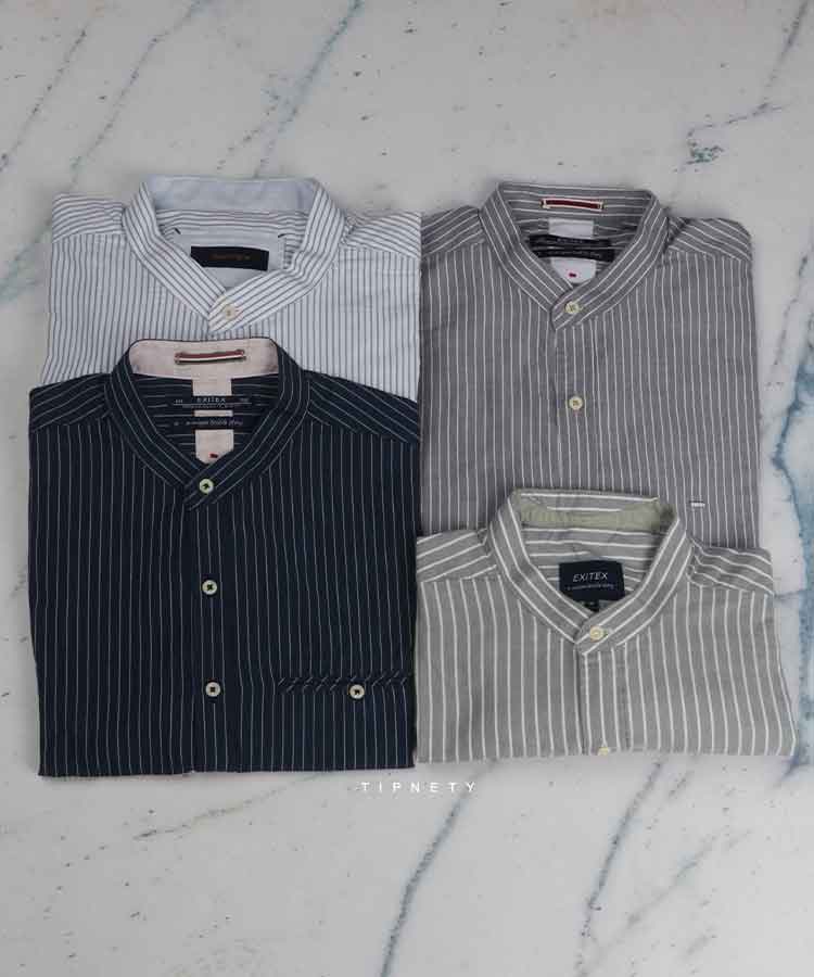 پیراهن مردانه آستین بلند راه راه 4104