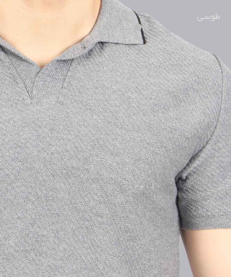                                                                                                                                                             مشکی سبز طوسی شیری نسکافه ای تیشرت یقه دار 3212  - تصویر 10