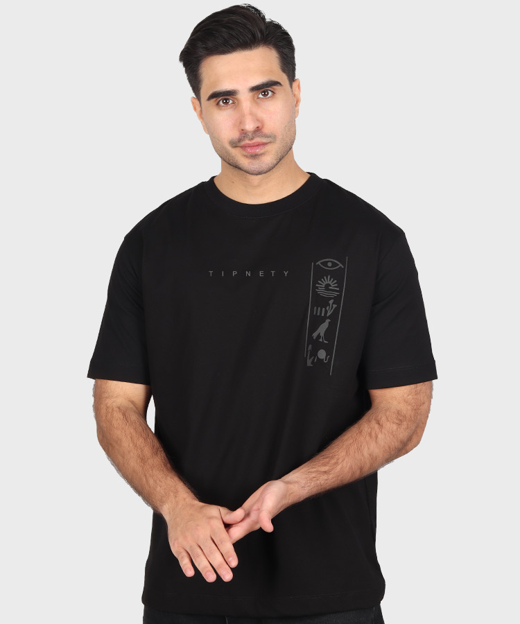                         طوسی روشن مشکی نارنجی تیشرت لش 1650  - تصویر 4