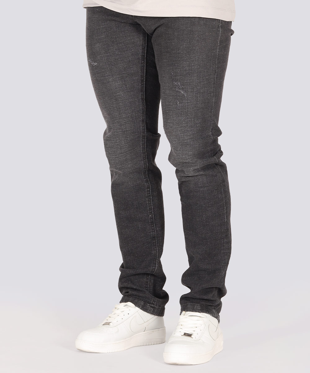 شلوار جین راسته مردانه ذغالی 0569