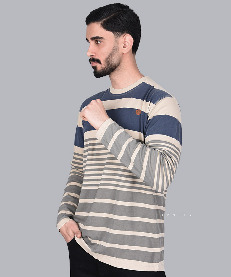                                                                                 خاکی طوسی سبز کرم پاییزه تیشرت 0909  - تصویر 4