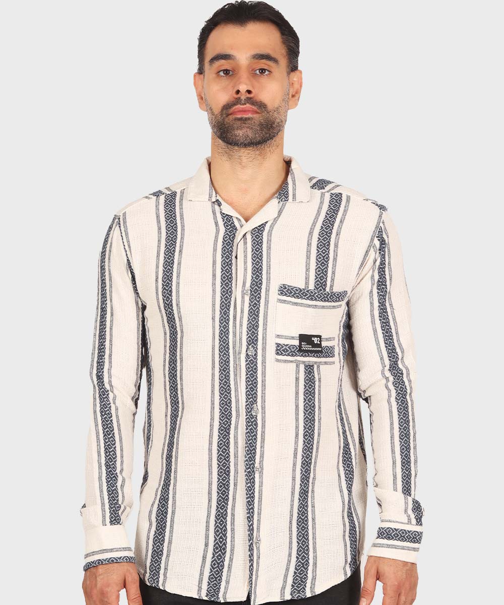 پیراهن مردانه یقه انگلیسی آستین بلند 0137