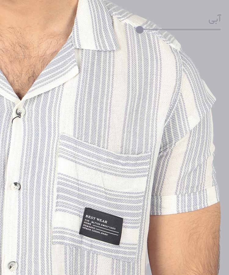                                                                                               نفتی آبی سبز کرم کالباسی پیراهن لش 0685  - تصویر 5