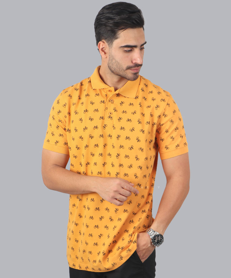                                                                                                                                                                         سورمه ای طوسی تیره فرمی خردلی مشکی تیشرت یقه دار 1551  - تصویر 4