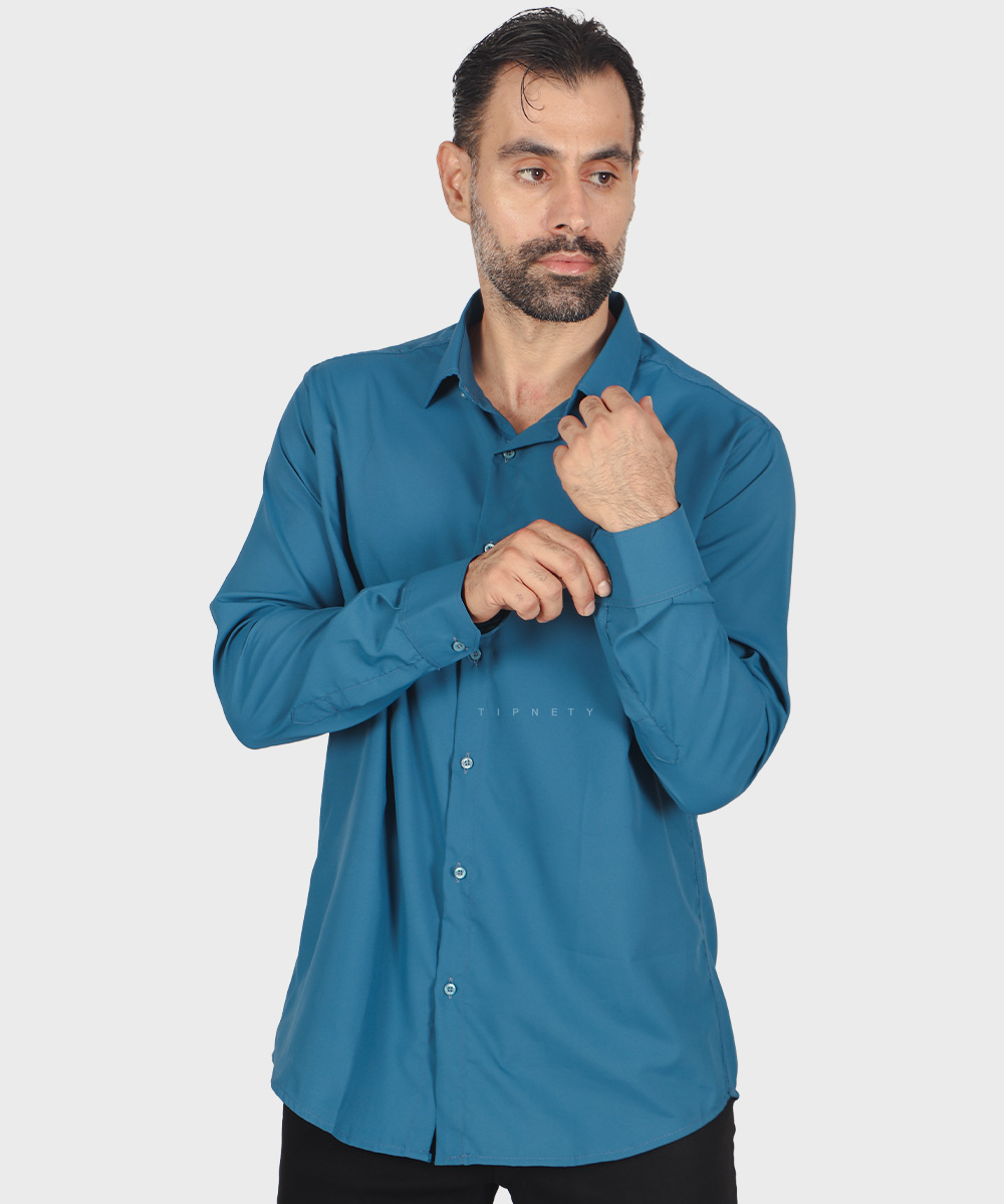                                                                                                       سفید یشمی کاربنی یاسی طوسی تیره سورمه ای سبز نفتی آبی تیره صدری زرشکی آبی روشن طوسی روشن کرم نوک مدادی کله غازی پیراهن آستین بلند فیت 0900  - تصویر 17