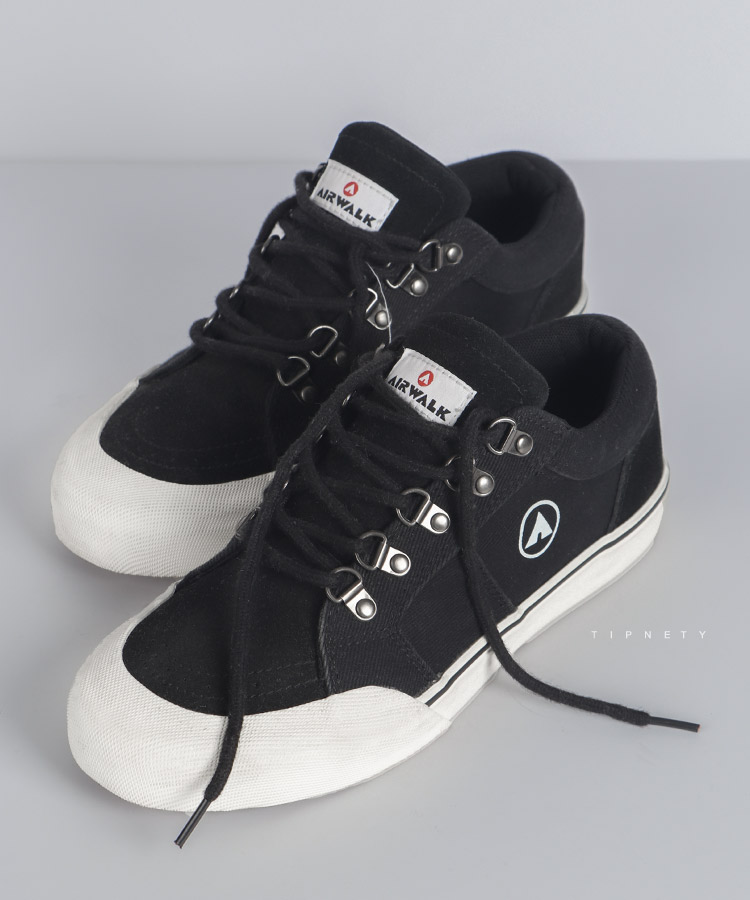 کفش کتونی مشکی لژ سفید 7401