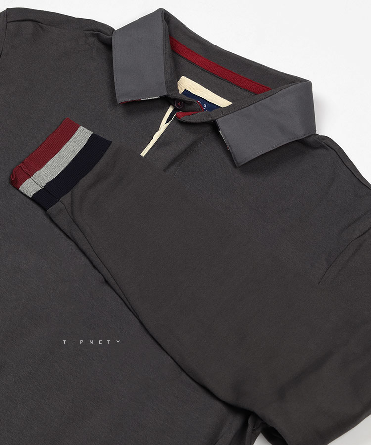 تیشرت یقه دار مردانه آستین بلند 0457