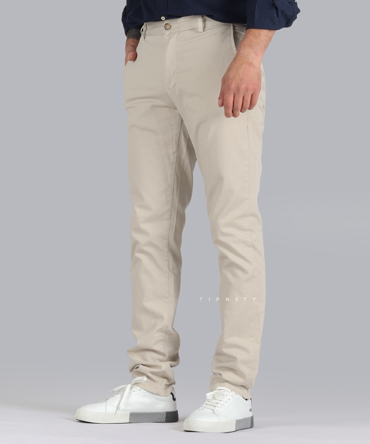                               شلوار کتان راسته 1011 استخوانی شلوار کتان راسته 3129  - تصویر 4