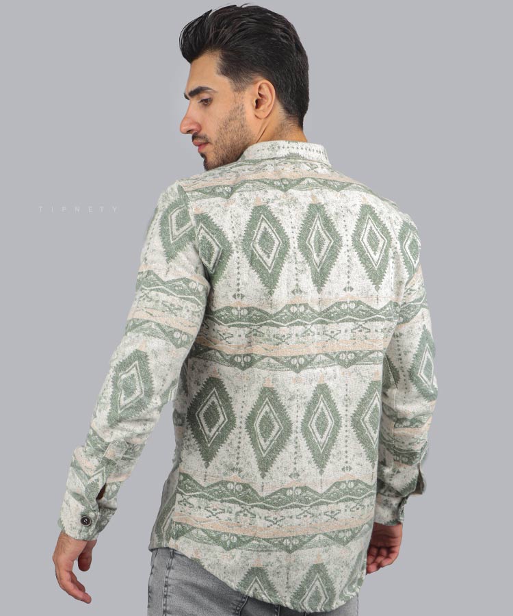                                                                                                                 پسته ای آبی سبز پاییزه پیراهن 0738  - تصویر 6