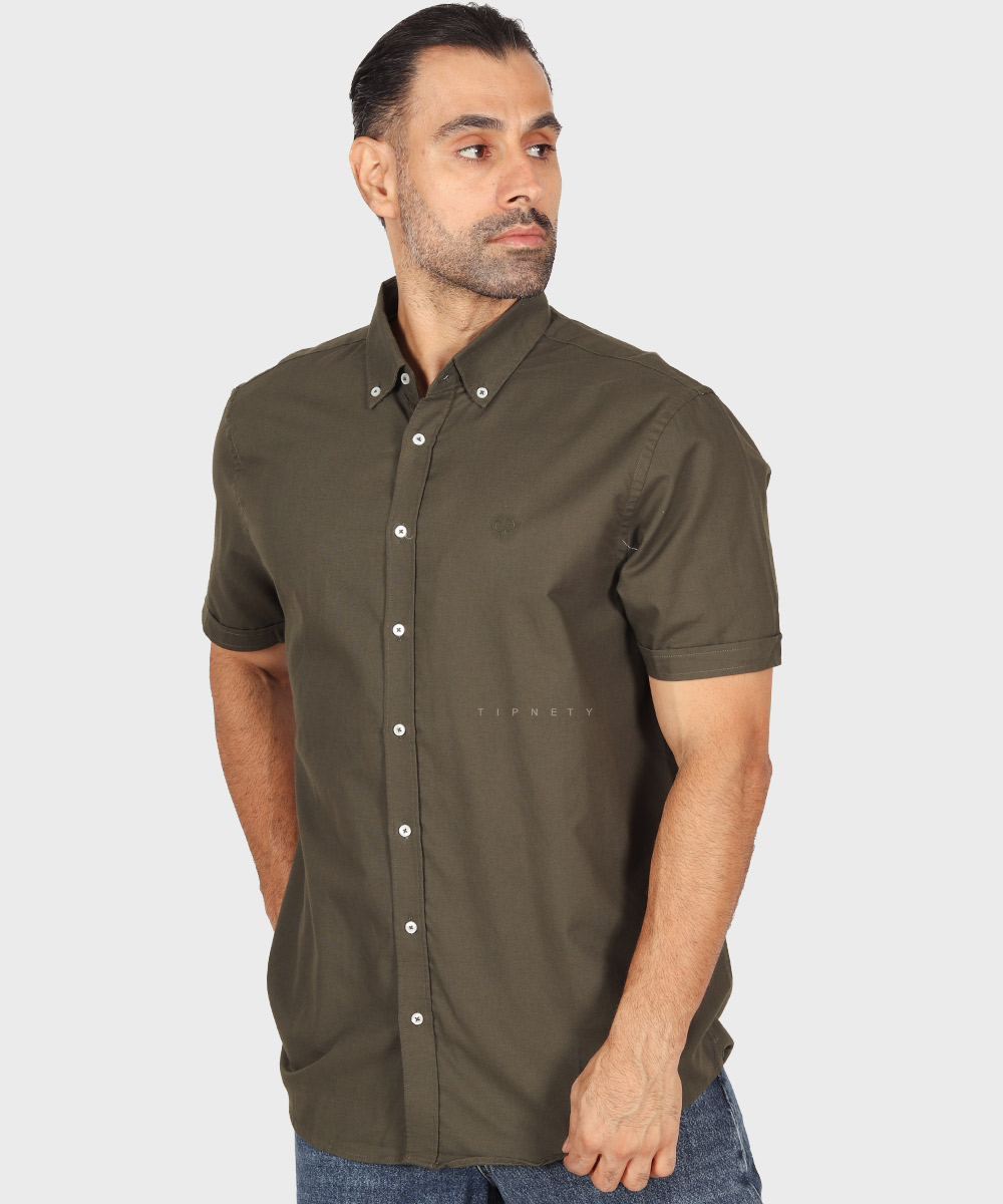                         لجنی یشمی سفید پیراهن آستین کوتاه فیت 5379  - تصویر 10