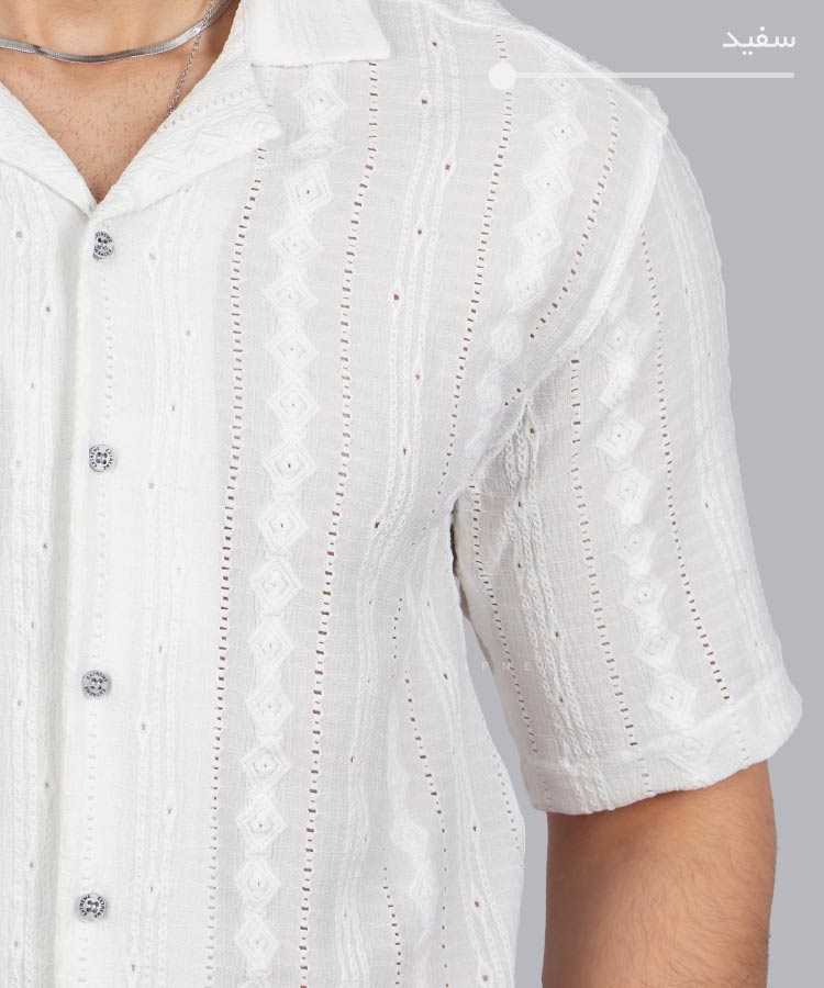                                                                                                                                                 شتری مشکی سبز شیری طوسی پیراهن یقه انگلیسی 0332  - تصویر 4