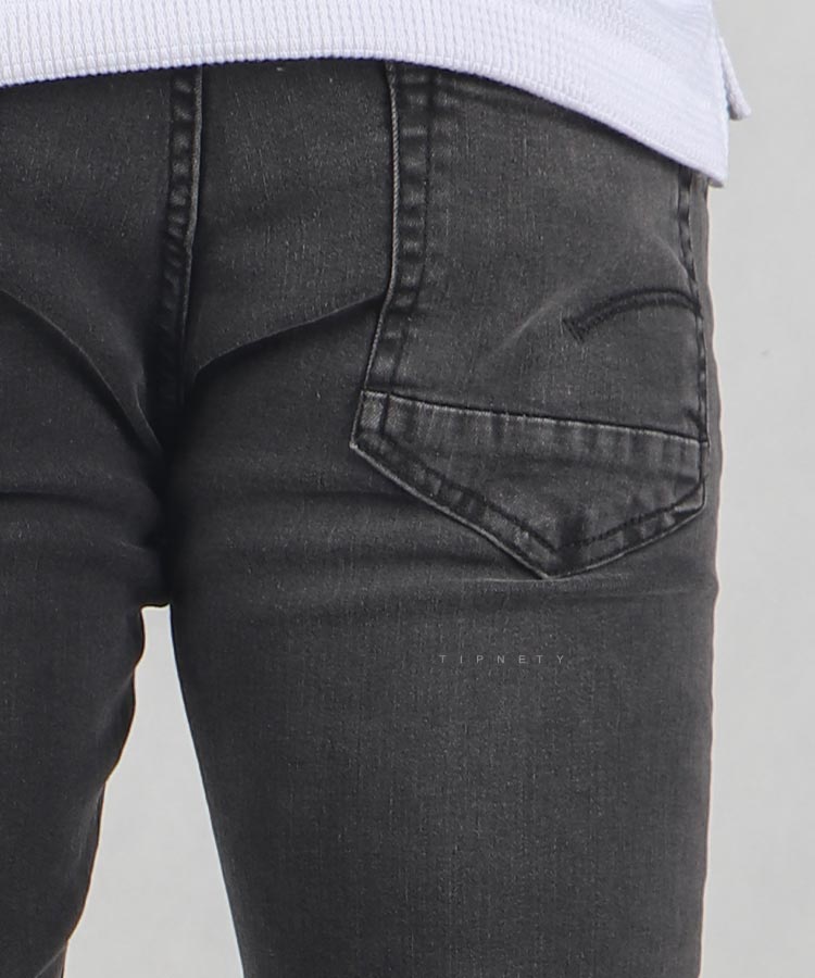                     دودی             ذغالی طوسی تیره شلوار جین اسکینی 1042  - تصویر 3